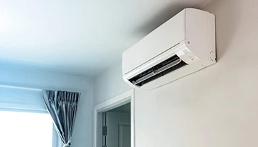 Ductless AC unit installation