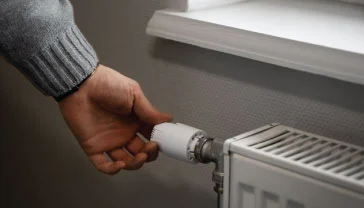 Professional technician installing a wall-mounted water heater in a modern Dubai home